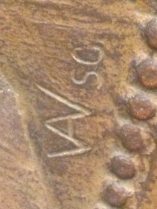 Close-up of signature: 